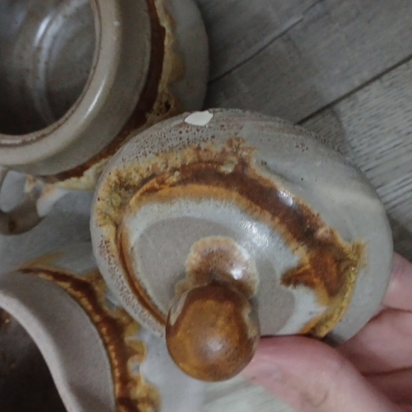 VINTAGE 70s laurentian pottery creamer and sugar pot - Picture 9 of 9